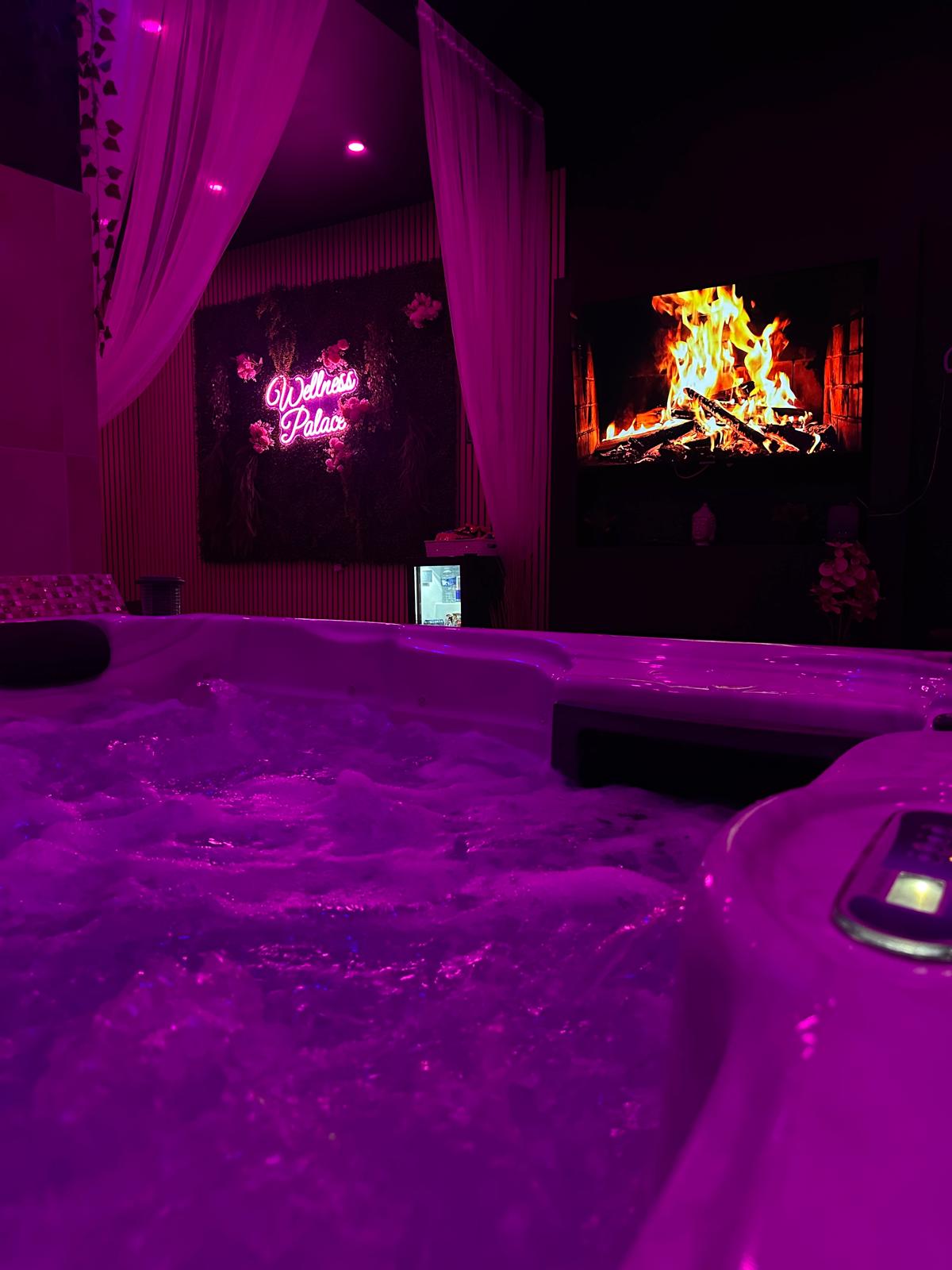 Jacuzzi et cheminée